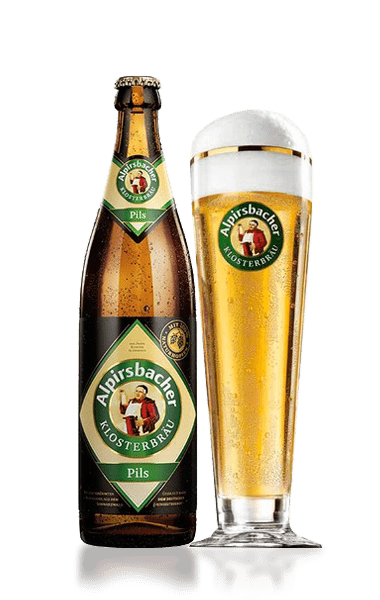 Birra e bicchiere Alpirsbacher