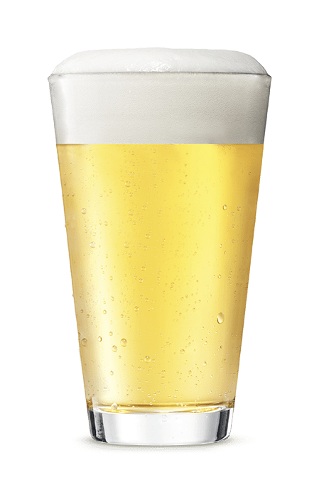 Bicchiere di birra bianca Bicchiere di birra bianca schiumosa
